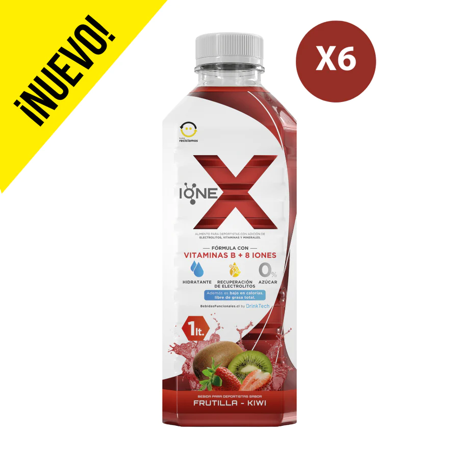 Pack 6x IONEX formula hidratante Frutilla kiwi 1 lt